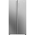 Haier HSW79F18ANMM American Style Fridge Freezer SBS 90 Series 7, Silver, A Rated
