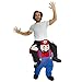 Price comparison product image Morph Unisex Piggy Back Red Plumber Fancy Dress Piggyback Costume - With Stuff Your Own Legs
