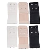 Cotton Women Ladies Bra 6pcs 2x 2 Hooks Extension Strap Extender