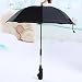 Stroller Umbrella Bicycle Wheelchair Pushchair Baby Umbrella holder Bracket Pram Swivel Connector Adjustable Length Angle Umbrella Stand Parasol UV Rays Rain Sun Canopy (Black)