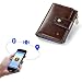 Produktbild Dxyap Herren Geldbörse, Echt-Leder Smart Wallet, Anti Diebstahl Original Leder Geldbeutel Retro Smart Bluetooth Bifold Portemonnaie Brieftasche Portmonee Wallet