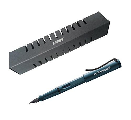 Lamy Füllhalter safari Modell 024, Feder M, Sonderfarbe petrol, inkl. Gravur
