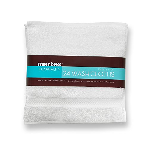 Preisvergleich Produktbild Martex Gastfreundschaft Waschlappen - 24er Pack (weiß)