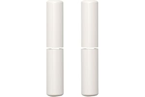 Gedotec Capuchon Plastique Charnière Porte - Protection Couvre Charnière Intérieure ø 15 mm - Tube Rond pour Salle de Bain, Toilette, Douche, Cuisine, Entrée - Fut en PVC Blanc - Lot de 2 paires