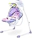 Produktbild CARETERO Bugies Babyschaukel Babywippe Schaukelwippe drehbarer Sitz Timer elektronisches Mobile mit Lichern, Farbe: Purple