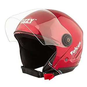 TIZZY Half Face ISI Marked 100% ABS with Unbreakable Visor Bike Helmet