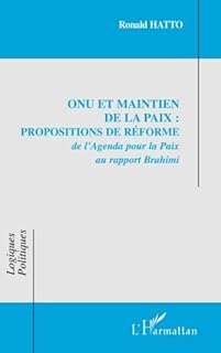 jaquette livre ONU et maintien de la paix : propositions de réforme: De l'agenda pour la Paix au rapport Brahimi