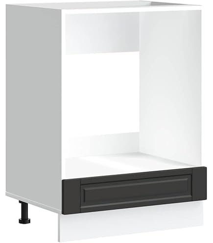Armoire De Four VCM Fasola Largeur 60 Cm - Blanc/Anthracite, Design Moderne Pour Cuisine - 4