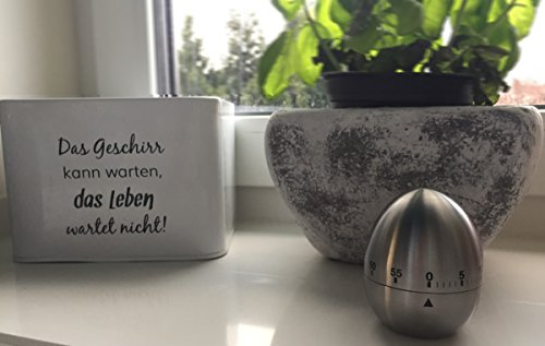 LS Design Edelstahl Eieruhr Kurzzeitmesser Küchentimer Ei Form Wecker Timer - 5