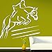 Produktbild Vinyl wandaufkleber jockey springen über die barriere diy dekoration wohnzimmer schlafzimmer kunst wandbilder 57 * 57 cm