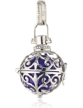 Engelsrufer Damen-Anhänger 925 Sterling Silber rhodiniert M Handarbeit Durchmesser 20 mm lila ER-08-M