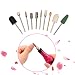 Ckeyin ® 32pcs Nail Drill Bits Diamond Bits Ceramic Bits Sanding Bits Bands Set for Electric Drill Machine Manicure Pedicure Tools