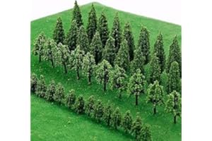 FALKIN Model Trees Mixed 50pcs Mixed Model Trees, Garden Trees Miniature, Decoration trees Mini Diorama Trees Mixed Model Tree Train Trees DIY Landscape, Garden Simulation Landscape, 28/40/55/65mm