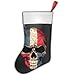 Produktbild VBNCMX Dominikanische Republik Flagge Pirat Totenkopf Personalisierte Weihnachtsstrümpfe zum Aufhängen Socken Weihnachtsbaum Dekoration Custom Geschenke (Weihnachtsbaum-Dekoration)