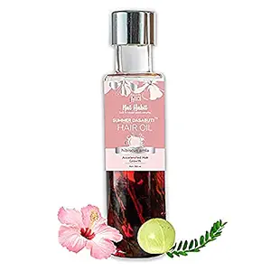 Nat Habit - Back To Natural Secrets Everyday Hibiscus Amla Hair Growth Summer Dasabuti Hair Oil | Hair Fall, Massage, Dry, Frizzy Hair Treatment | Castor, Coconut, Amla (100ml)