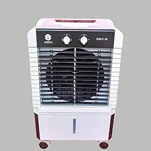 ANEXA Air Cooler- 20 Liters (GOLF 20), High Speed, for Home Office Restaurants Room Cooling, Honey Comb Pad, ICE CHAMBER, Mini Portable Air Conditioner Device, Color -white, made in India 1vb