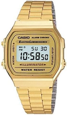 Casio Gold A168WG-9 Digital Alarm Eliminator Light A168WG-9W Sport Watch A168WG