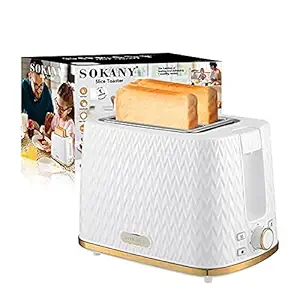 ERIZONE Slice Toaster Pop up Bread Toaster750W 6-Speed Automatic Toaster Of 2 Slice Toaster Home Sandwich Maker Breakfast Machine Bread Toast Machine For Kitchen Countertop