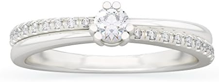 AMINA diamond engagement ring in 18kt white gold an palladium for women