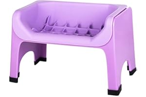 The Fluff Trough Binge Blocker - Elevated Dog and Cat Slow Feeder - Vet Approved, BPA-Free, and Non-Toxic - with Dishwasher Safe Silicone Slow Feeder Insert - Purple Slow Feeder, Purple