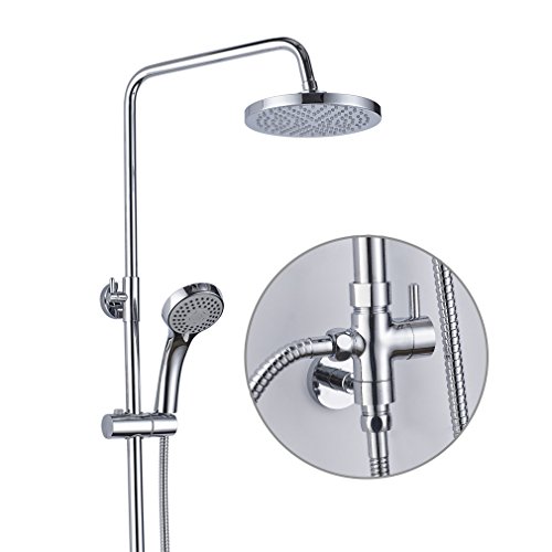 2 Jahre Garantie Duschsäule Chrom Regendusche Duschset Duschpanel Regendusche Duschsystem Wasserfall Duschen Brauseset 3 Wasserspiele Inkl. Handbrause + Duschkopf Höhenverstellbar ca.80cm bis 132cm - 8