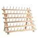 Produktbild king do way Spulenhalter Garnrollenhalter Faltbare Gewinde Rack Holz Gewinde Halterung (Holz, 60 Spulen)