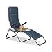Produktbild Relaxdays Gartenliege XXL bis 150 kg belastbar, große Bäderliege m. Kippfunktion, Sonnenliege m. Polsterung, anthrazit