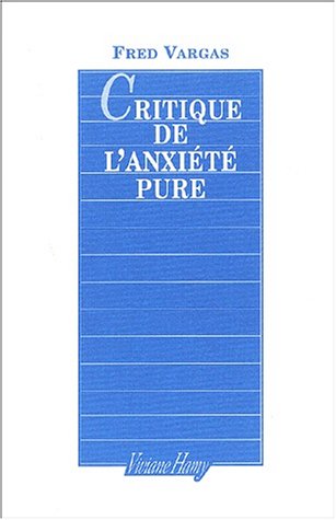 couverture de : Critique de l'anxi&eacute;t&eacute; pure