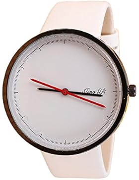 Rosepoem Quarz-Analoguhren Arbeiten Sie kreative Kinderuhr PU-Armband-Uhr Herren Damen-Armbanduhr Unisex Weiß