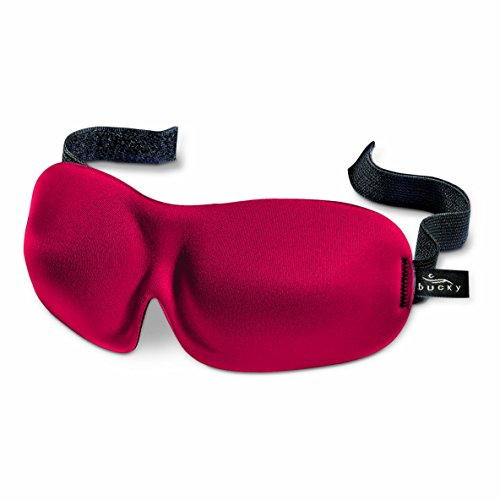 Bucky 40 Blinks No  Pressure  Solid Eye Mask for Sleep & Travel, Crimson, One Size, Crimson, 1 Count (Pack of 1), 40 Blinks No  Pressure  Eye Mask for Travel & Sleep