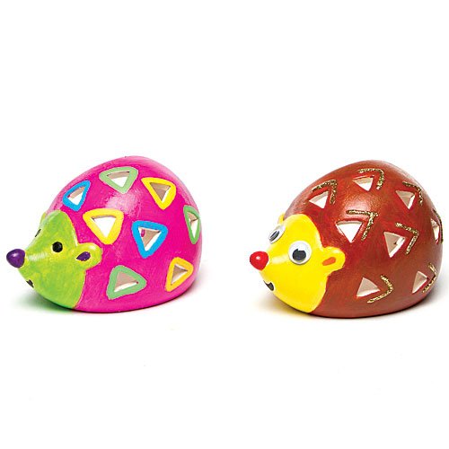 Keramik-Teelichthalter „Igel“ für Kinder zum Bemalen und Dekorieren (4 Stück) - 2