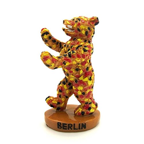 10cm Berliner Bär Statue aus Polyresin in Mosaik-Optik Berlin Deko Souvenir Starlet24 #621