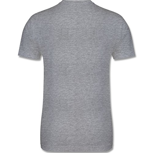 Hunde - Bulldogge - Herren Premium T-Shirt Grau Meliert