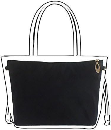 YINGG Women's Handbag Organiser Tote Organiser Insert Bag Pouch (XL, Black)
