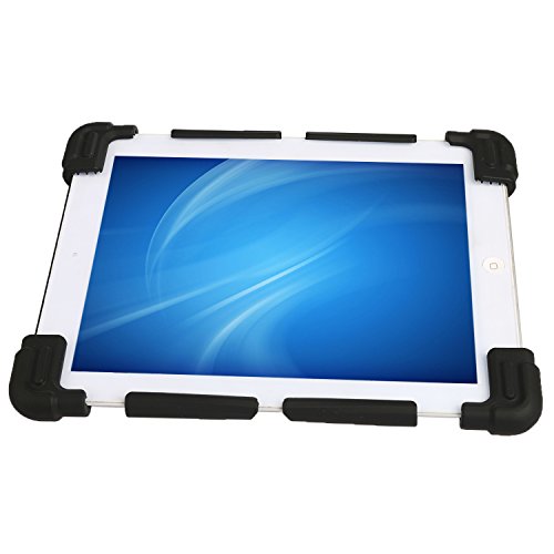 NEWSTYLE 8,9-10,5 Zoll Universal Tablet Ständer Halterung Hülle Ultra Slim Flexible Silikon Schutzhülle - Schwarz