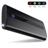 【Tragbares Ladegerät mit benutzerfreundlichem Design】 Die LED-Anzeige zeigt die verbleibende Leistung beim Laden an, um sicherzustellen, dass Sie die verfügbare Leistung kennen. Die handliche Größe und die LED-Taschenlampen erleichtern das Halten und Tragen, wann und wo immer Sie möchten.