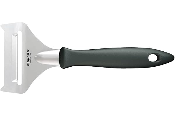 Fiskars mjuka osthyvel, total längd: 17,7 cm, Essential, rostfritt stål/PP-plast, svart, 1065588