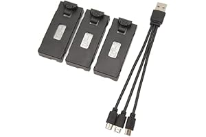 3 stycken 3,7 V 1800 MAh 2600 MAh RC drönare litiumbatteri för S6 G6 med 3-i-1-laddkabel, lätt bärbar RC-drönare batteri för