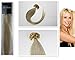 Straight 18'' 20'' 22'' Pre Bonded Tipped Hair Nail Tip U-tip 100% of Real Remy Human Hair Extensions 100S 17 Colors Beauty Popular Style (22inch 60g for 100s one pake, 613 light blonde)
