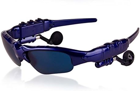 Bluetooth Sunglasses Digital Camera Glasses Wireless Bluetooth 4.1 Stereo Headset Headphone Polarized Glasses For IPhone 5/ 6 / 7S Samsung Galaxy S3 S4 S5 Note3/ Note4 HTC LG All Smart Phones Or PC Tablets With Bluetooth Function Support Calls Music Voice Self-timer Outdoor Activities Driving+ Gift ( Black, Yellow, Brown,Clear) Four-color Lenses ( Color : Blue )