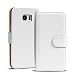 Produktbild Samsung Galaxy S7 Bookstyle Hülle, Conie Mobile PU Leder Schutzhülle Handytasche Bookcase Tasche Premium Klapphülle in Weiss