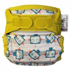 Pop-In New Generation V2 all-in-one one-size nappy, bamboo, Robots