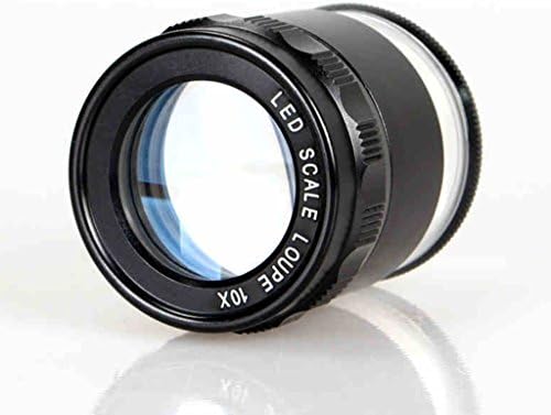 DFHHG® Handheld Magnifying Glass, Metal Optical Lenses 8 LED Lights 51 * 43mm easy to carry
