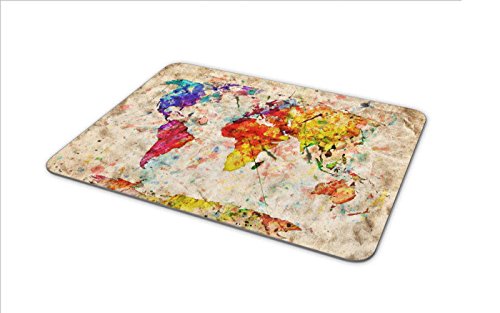 Vintage Weltkarte. Colorful Paint Mauspad Gaming Mauspad Mousepad Nonslip Gummirückseite - 2