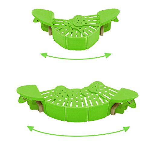 SEIHER UNIVERSAL FALTBARES SIEB NUDELSIEB INNOV4TO: Anpassbar an alle Größen von Töpfen Pfannen & Schüsseln, Abgießhilfe zum Anklippen, hitzebeständig, praktisch, innovativ, spülmaschinenfest • Nudeln Obst Gemüse und Lebensmittel aller Art • Topfsieb, Nudelsieb, Kochsieb - 2