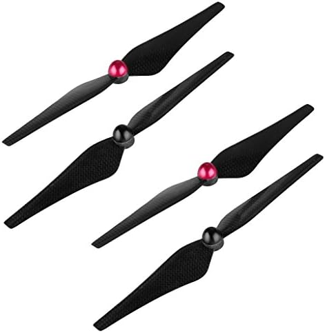 T-Trees 2 Pairs 9443 Carbon Fiber Self-Tightening CW CCW Propellers Props Self-lock 9.4 x 4.3 Propeller Set for DJI Phantom 1 FC40 2 Vision/2 Vision Black (Black+Rose Self-lock)