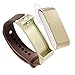 Produktbild YC Fitness Armband Pulsmesser Bluetooth Headset Combo Schritt Uhr Sport Gesundheit Schlaf Monitor Smart Talk Watch Abnehmbare Android IOS,Gold(silicone)-62*21*13mm