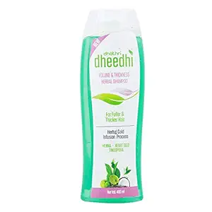 Dheedhi Volume & Thickness Herbal Shampoo | Volume Shampoo to Repair Hair Damage and Strengthen Hair Roots | Adds Shine to Hair - 400ml