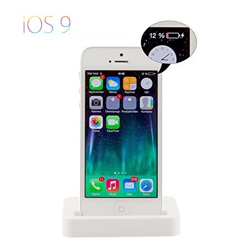 Original iProtect 2 in 1 Set mit Dockingstation / Ladestation für das iPhone 5 5s 5c und USB Datenkabel Ladekabel Connector in weiß - 4