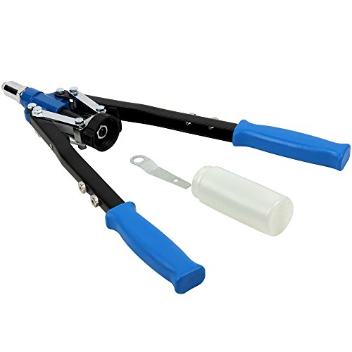 Nietzange Blindnietzange Hebelnietzange 3,2-6,4 Nietmutternzange Nietzenzange Nietgerät inkl. 5 Mundstücke 445mm - 6